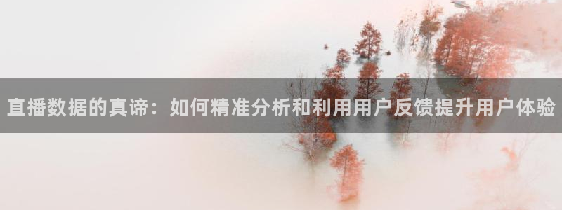 88看球直播nba免费：直播数据的真谛：如何精准分析和利用用户反馈提升用户体验